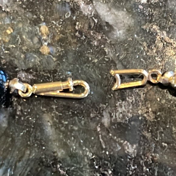 ❤️LAST CALL! ONYX & 14KT BRACELET, ONYX BEADS W/REAL GOLD BEADS & CLASP EUC - Picture 14 of 16